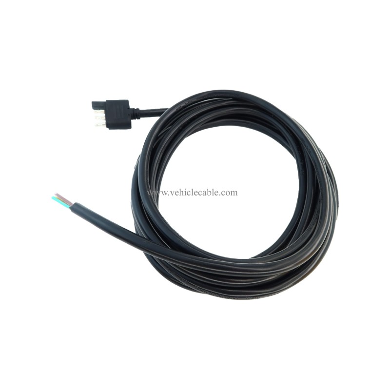 4Pin Trailer Male to Open Cable Wiring Harness for Trailer Hitch Wiring (12ft) 