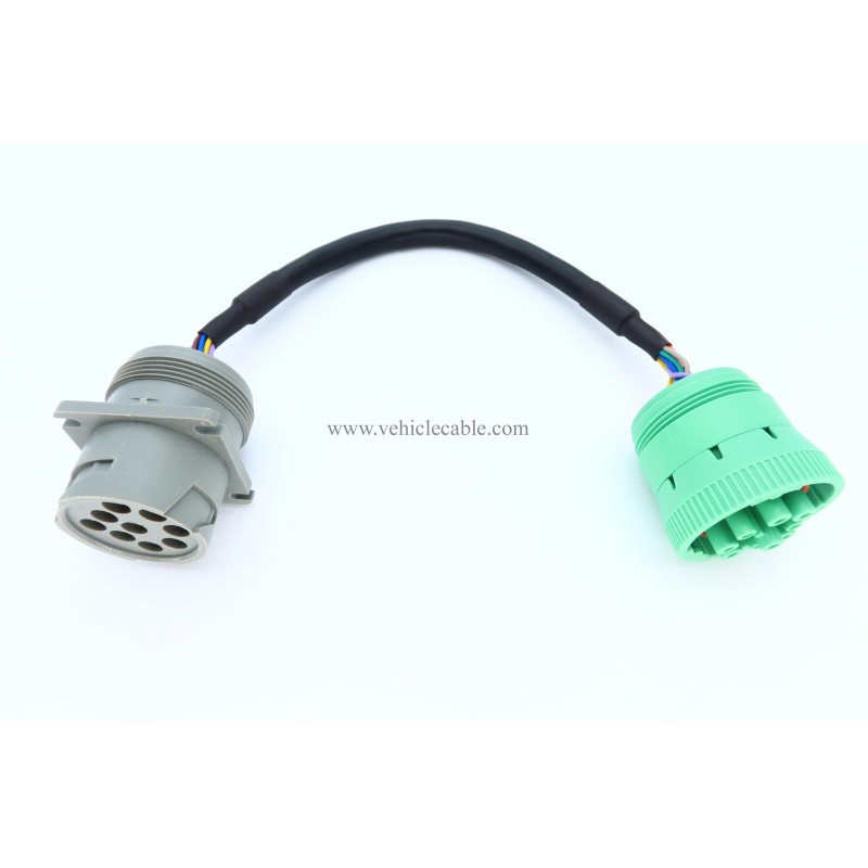 9Pin J1939 Green Type-2 to Cat 9Pin Converting Cable 