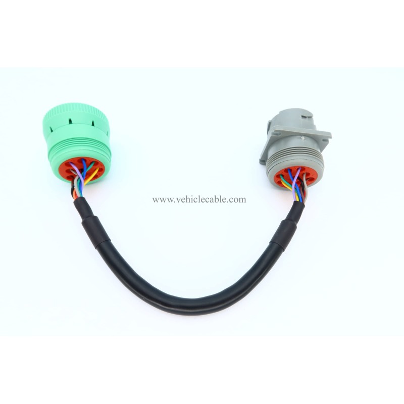 9Pin J1939 Green Type-2 to Cat 9Pin Converting Cable 