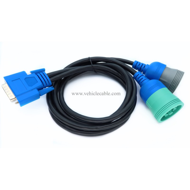 MITOB DB15 to 9pin J1939 and 6pin J1708 Splitter Y Cable for USB Link1 