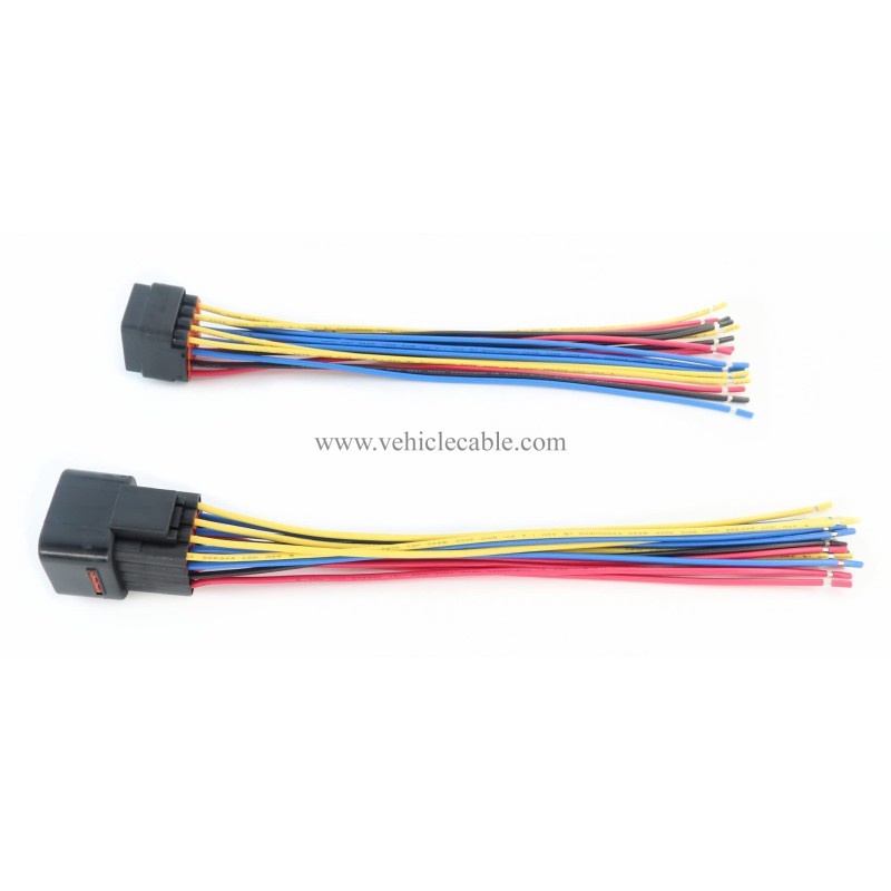WBLD 16 Pin Way Waterproof Electrical Connector Plug Male and Female Replacement Pigtail Cable 6" for Car Automotive 