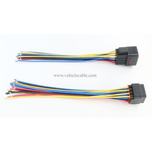 WBLD 16 Pin Way Waterproof Electrical Connector Plug Male and Female Replacement Pigtail Cable 6" for Car Automotive