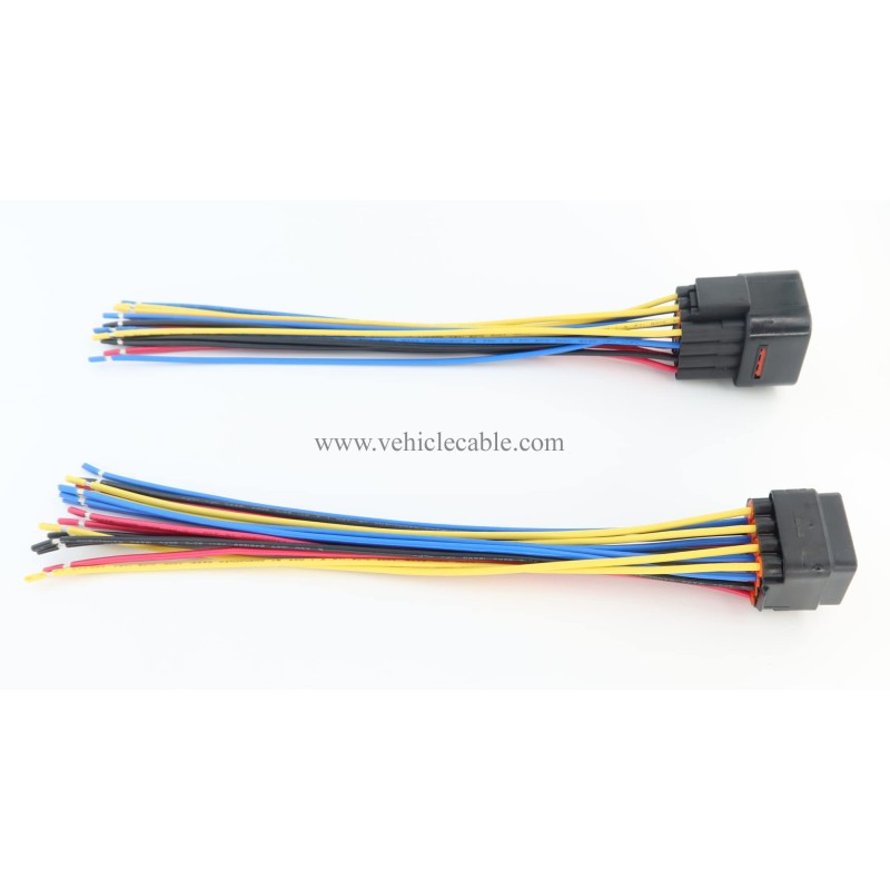 WBLD 16 Pin Way Waterproof Electrical Connector Plug Male and Female Replacement Pigtail Cable 6" for Car Automotive 