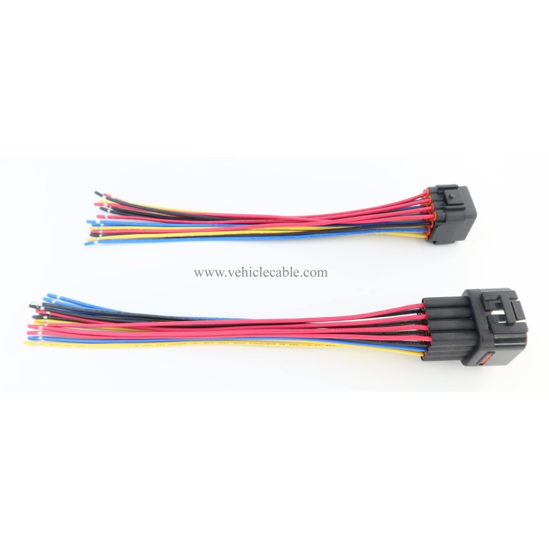 WBLD 16 Pin Way Waterproof Electrical Connector Plug Male and Female Replacement Pigtail Cable 6" for Car Automotive 