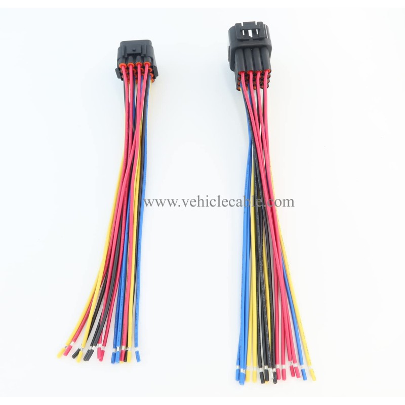WBLD 16 Pin Way Waterproof Electrical Connector Plug Male and Female Replacement Pigtail Cable 6" for Car Automotive 
