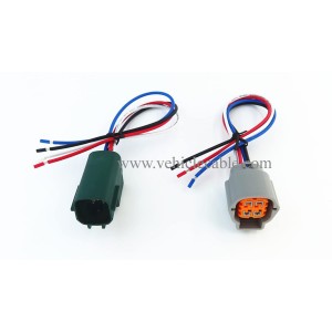 1pcs Male and 1pcs Female Connector 4 pin 4-Way Plug for O2 Sensor Pigtail Cable Compatible with Nissan Subaru Infiniti RS04FG 