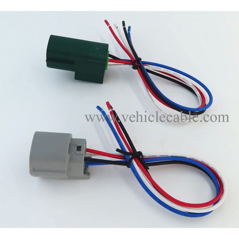 1pcs Male and 1pcs Female Connector 4 pin 4-Way Plug for O2 Sensor Pigtail Cable Compatible with Nissan Subaru Infiniti RS04FG 