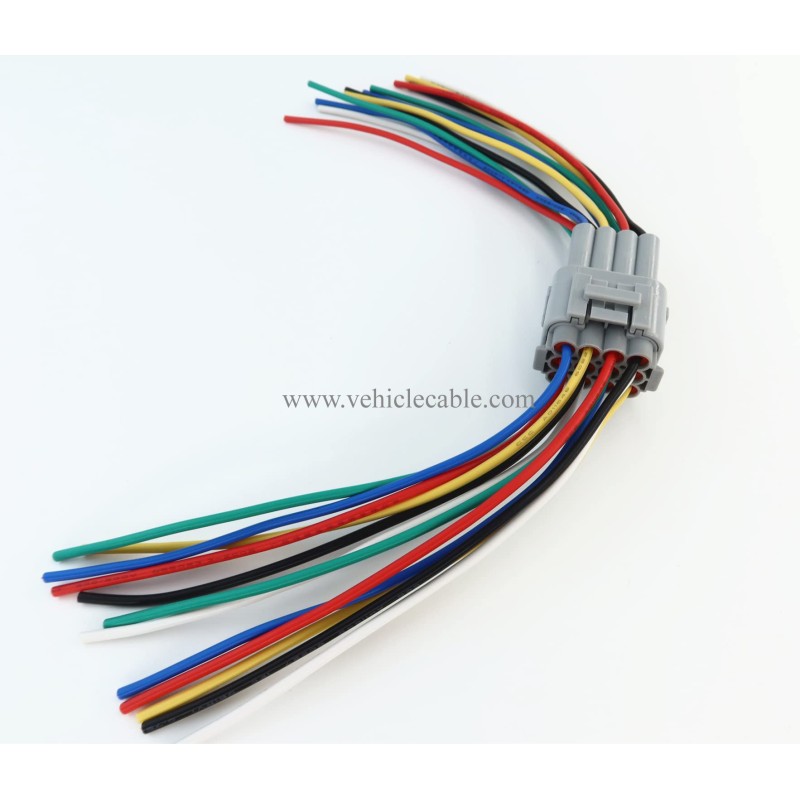 1pcs Male and 1pcs Female 12 Pin Plug Connector Pigtail Cable 12 Way Waterproof Wiring Harness 6inch 