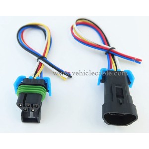 Male and Female Wire Harenss Pigtail Cable Sealed 5 pin Headlight Assembly Pigtail Connector Set Compatible with GM Pontiac G6 
