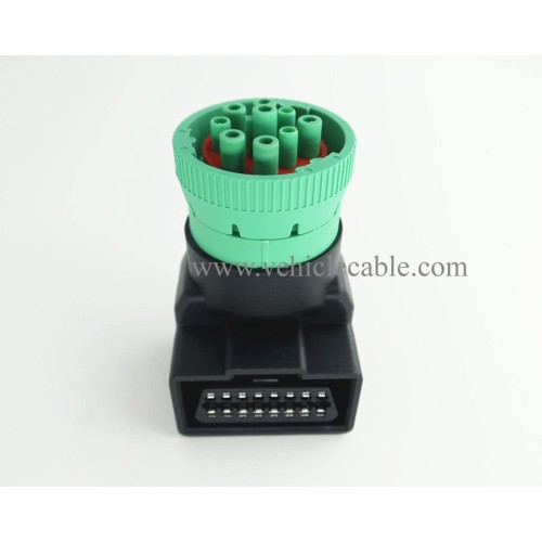WBLD Right Angle J1939 Male to OBD2 Female Adapter