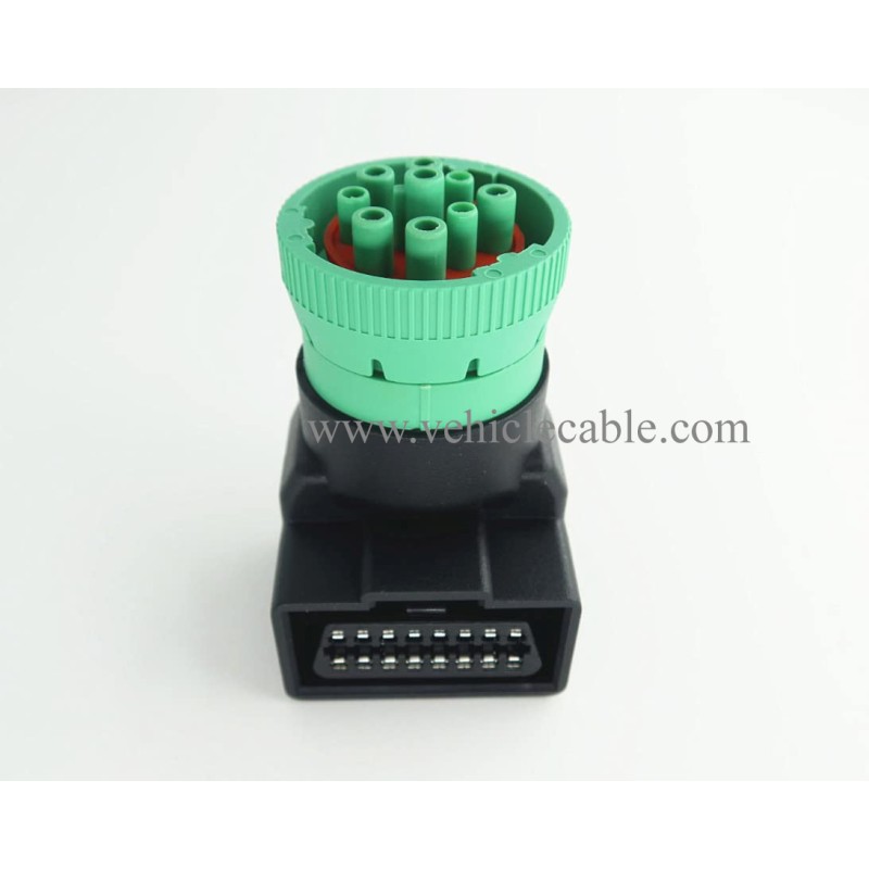 WBLD Right Angle J1939 Male to OBD2 Female Adapter 
