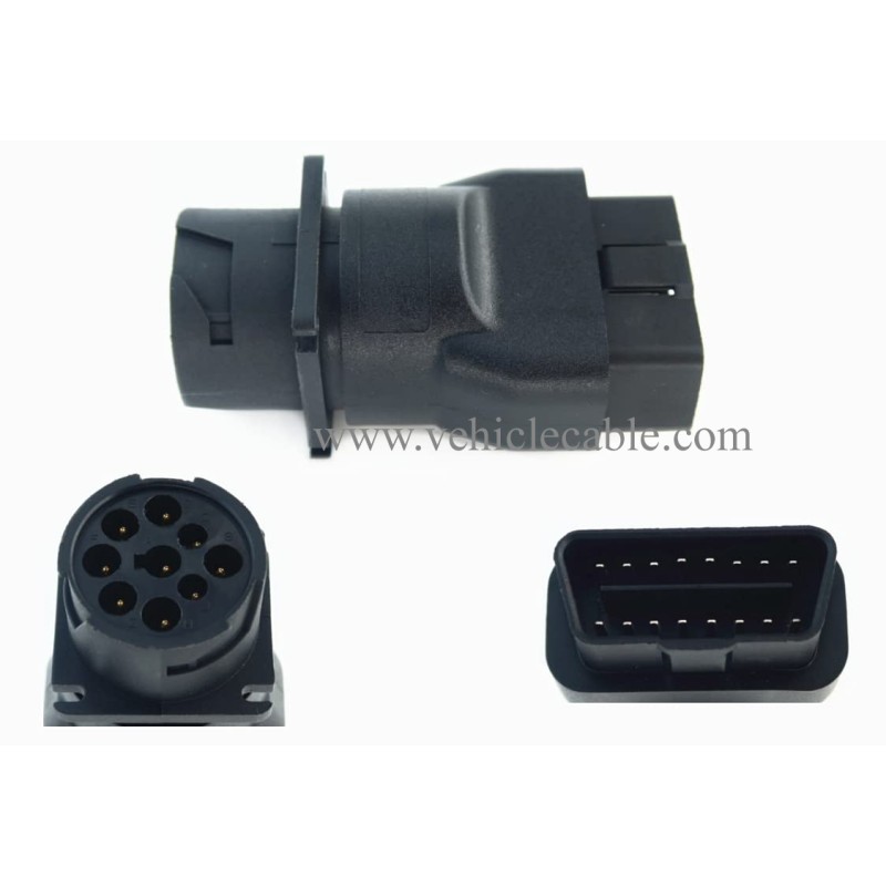 WBLD OBD2 Male to J1939 Female Adapter for Both J1939 Type 1 and Type 2 