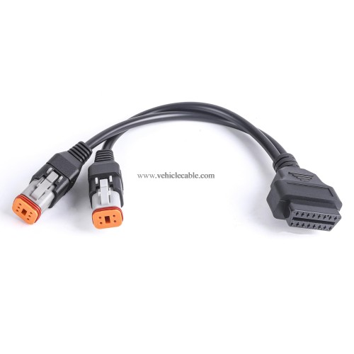 4 Pin and 6 Pin Female to 16 Pin OBD2 OBDII Female Cable Compatible with Harley Davidson Motorcycle for Code Reader and Diagnostic Tool
