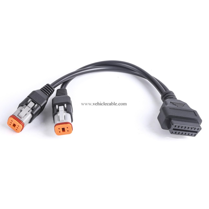 4 Pin and 6 Pin Female to 16 Pin OBD2 OBDII Female Cable Compatible with Harley Davidson Motorcycle for Code Reader and Diagnostic Tool 