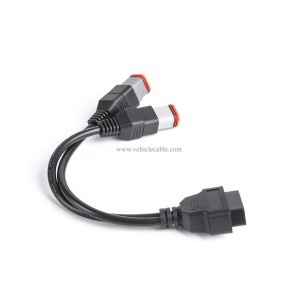 4 Pin and 6 Pin Female to 16 Pin OBD2 OBDII Female Cable Compatible with Harley Davidson Motorcycle for Code Reader and Diagnostic Tool 