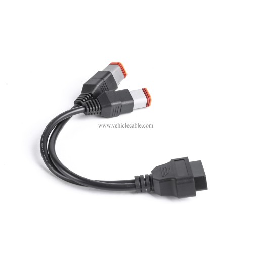 4 Pin and 6 Pin Female to 16 Pin OBD2 OBDII Female Cable Compatible with Harley Davidson Motorcycle for Code Reader and Diagnostic Tool
