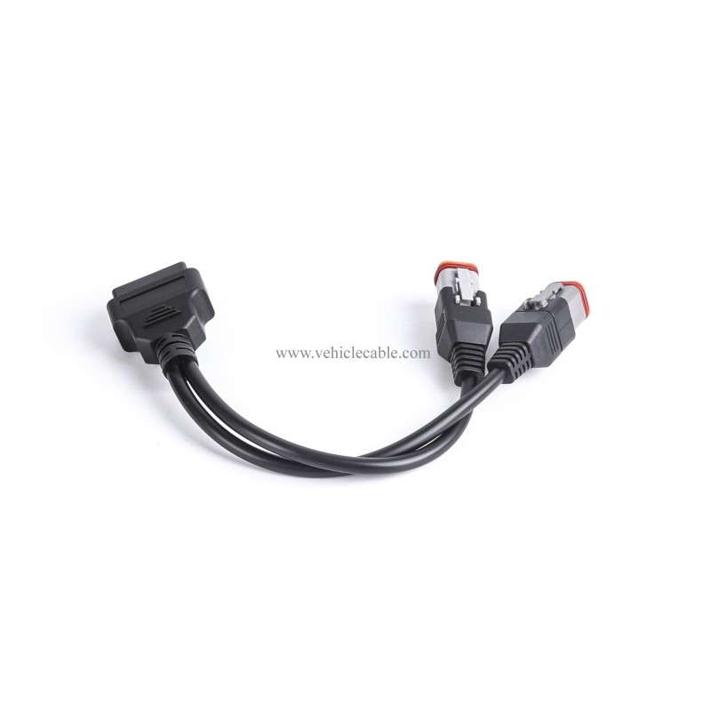 4 Pin and 6 Pin Female to 16 Pin OBD2 OBDII Female Cable Compatible with Harley Davidson Motorcycle for Code Reader and Diagnostic Tool 