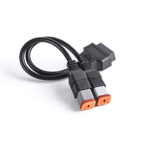 4 Pin and 6 Pin Female to 16 Pin OBD2 OBDII Female Cable Compatible with Harley Davidson Motorcycle for Code Reader and Diagnostic Tool