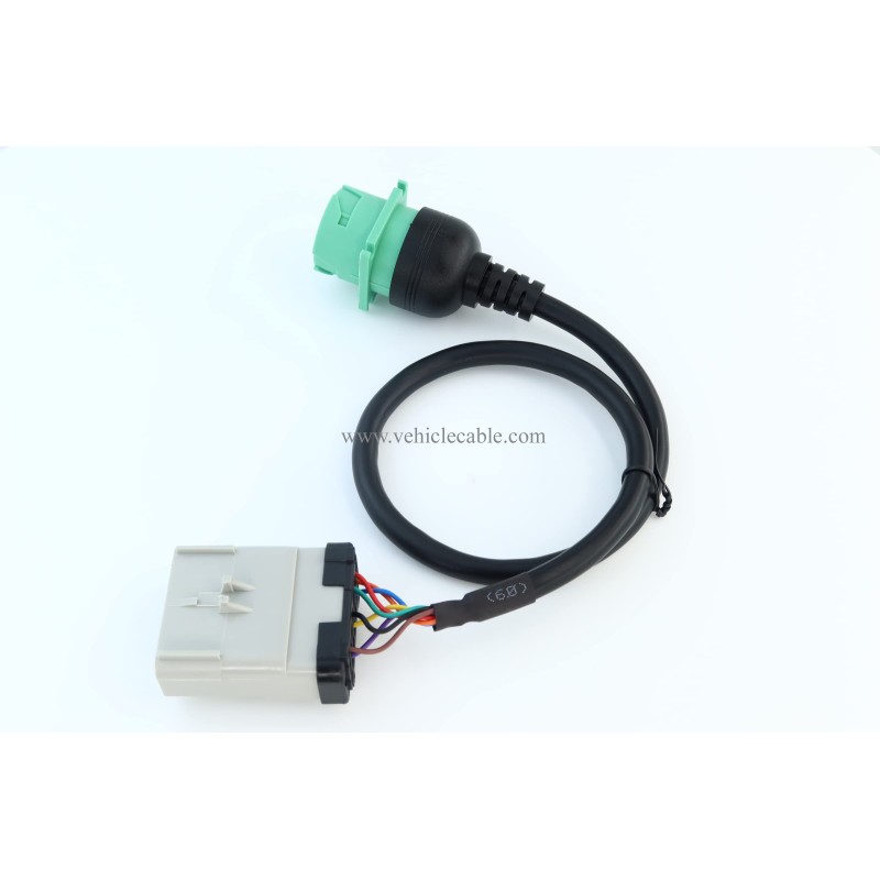 14pin RP1226 to 9pin J1939 Cable RP-1226 VECU Accessory Connector A2829T2-24 14 Way to 9 pin J1939 RP1226 ELD 24" 