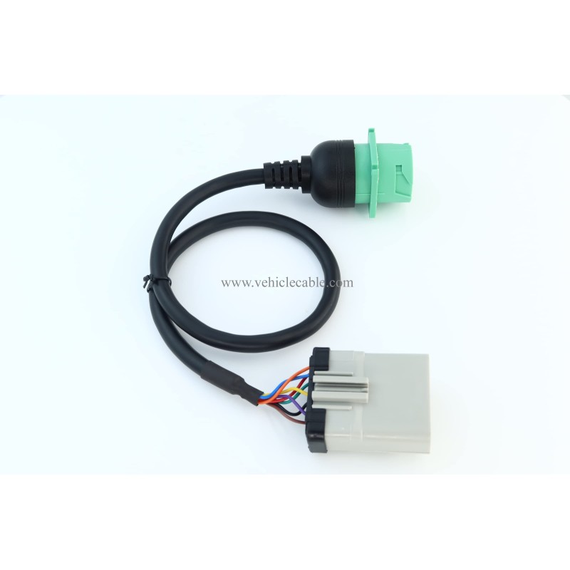 14pin RP1226 to 9pin J1939 Cable RP-1226 VECU Accessory Connector A2829T2-24 14 Way to 9 pin J1939 RP1226 ELD 24" 