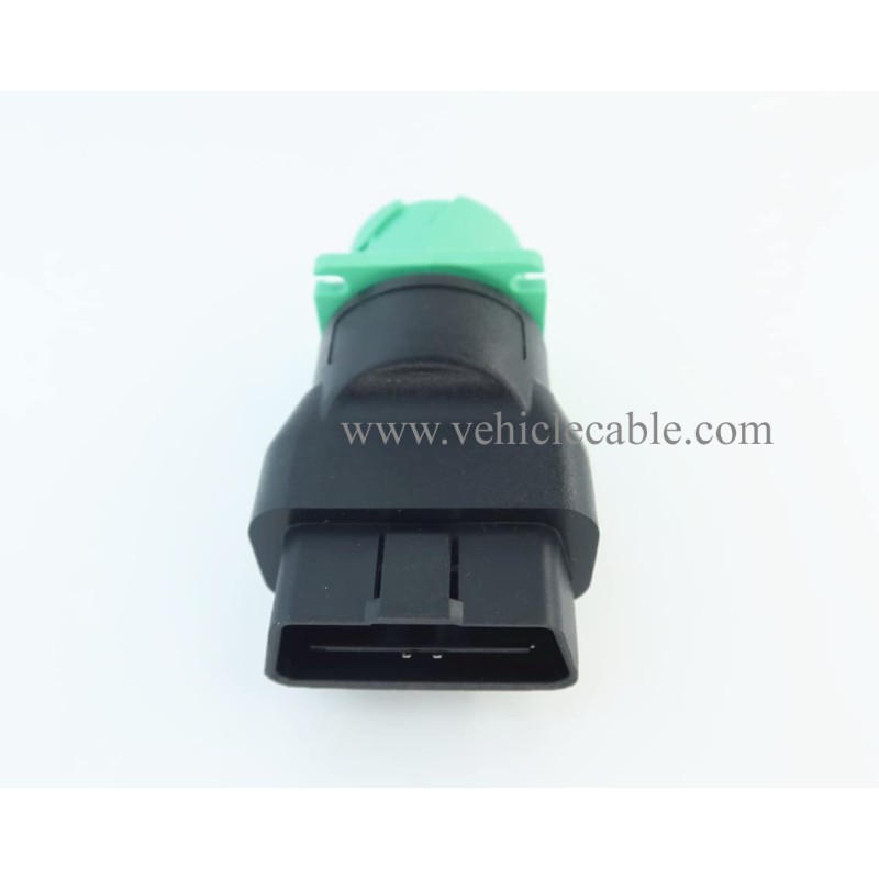 WBLD 16pin OBDii OBD2 Male to J1939 Female Adapter Type2 Green 9pin for Volvo Mack 