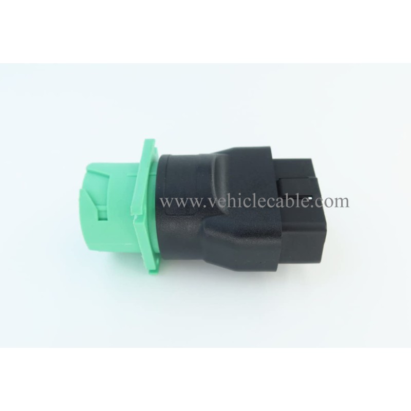 WBLD 16pin OBDii OBD2 Male to J1939 Female Adapter Type2 Green 9pin for Volvo Mack 
