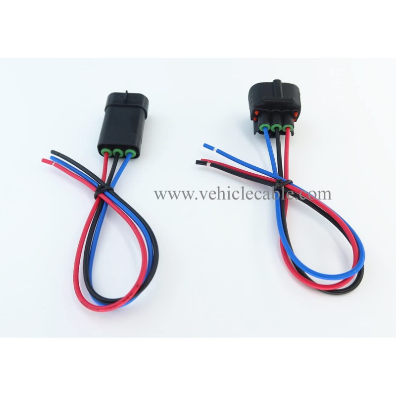 Male and Female Pigtail Wire Harness 2878498 Compatible with Polaris Ranger 800 500 TPS Throttle Position Sensor 