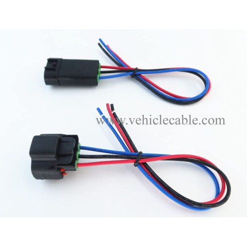 Male and Female Pigtail Wire Harness 2878498 Compatible with Polaris Ranger 800 500 TPS Throttle Position Sensor