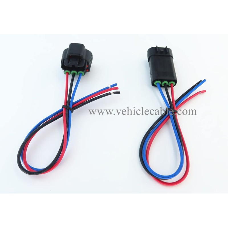 Male and Female Pigtail Wire Harness 2878498 Compatible with Polaris Ranger 800 500 TPS Throttle Position Sensor 