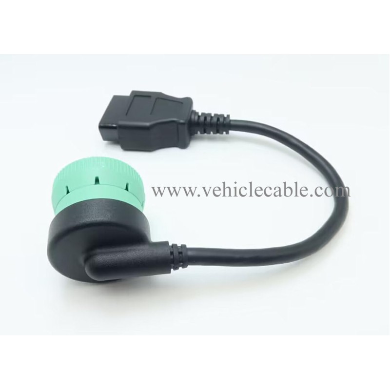 WBLD Right Angle 9pin J1939 Male to 16pin OBD2 OBDii Female Port Adapter Cable for Diagnostic Tool & ELD Tracker (J1939 to OBD2 Port) 