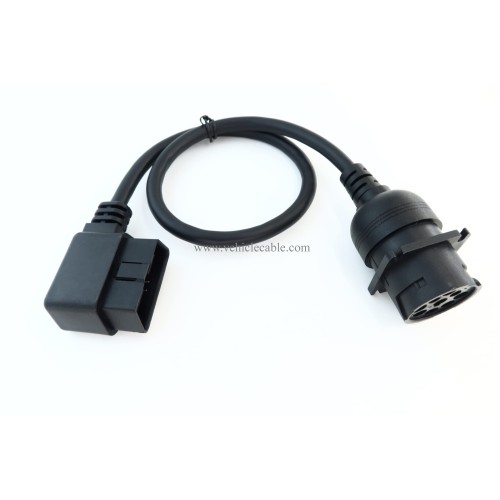 WBLD 16pin OBD2 Male to 9pin J1939 Male convertng Cable 2ft/60cm Working for Both Type 1 and Type 2 J1939 Diagnostic Tool and ELD Device