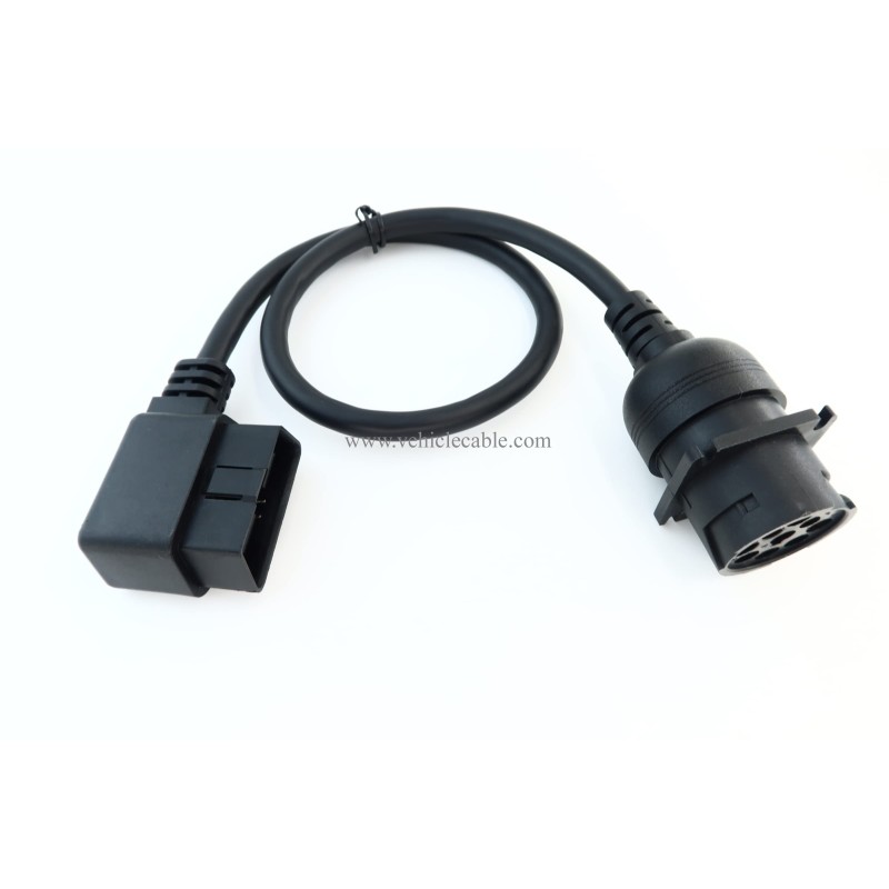 WBLD 16pin OBD2 Male to 9pin J1939 Male convertng Cable 2ft/60cm Working for Both Type 1 and Type 2 J1939 Diagnostic Tool and ELD Device 