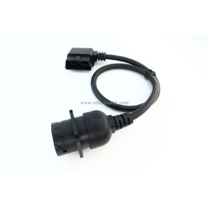 WBLD 16pin OBD2 Male to 9pin J1939 Male convertng Cable 2ft/60cm Working for Both Type 1 and Type 2 J1939 Diagnostic Tool and ELD Device 