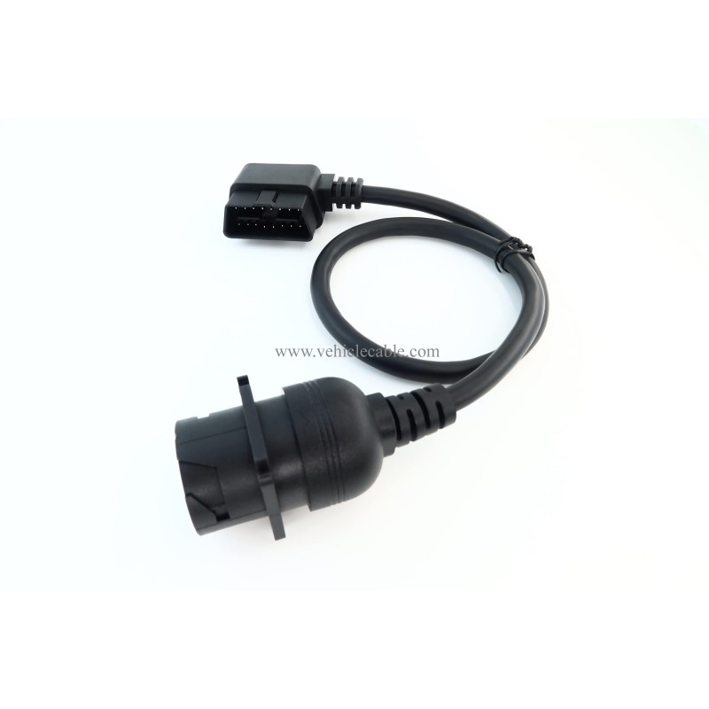 WBLD 16pin OBD2 Male to 9pin J1939 Male convertng Cable 2ft/60cm Working for Both Type 1 and Type 2 J1939 Diagnostic Tool and ELD Device 
