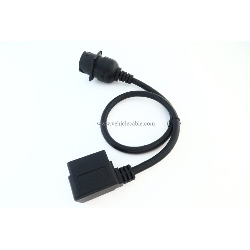 WBLD 16pin OBD2 Male to 9pin J1939 Male convertng Cable 2ft/60cm Working for Both Type 1 and Type 2 J1939 Diagnostic Tool and ELD Device