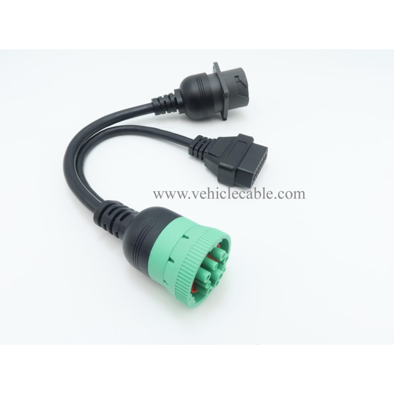 WBLD J1939 Male to J1939 Female and OBD2 Female Cable Working for Both J1939 Type1 and Type 2 for Freightliner ELD Fleet Management (1) 
