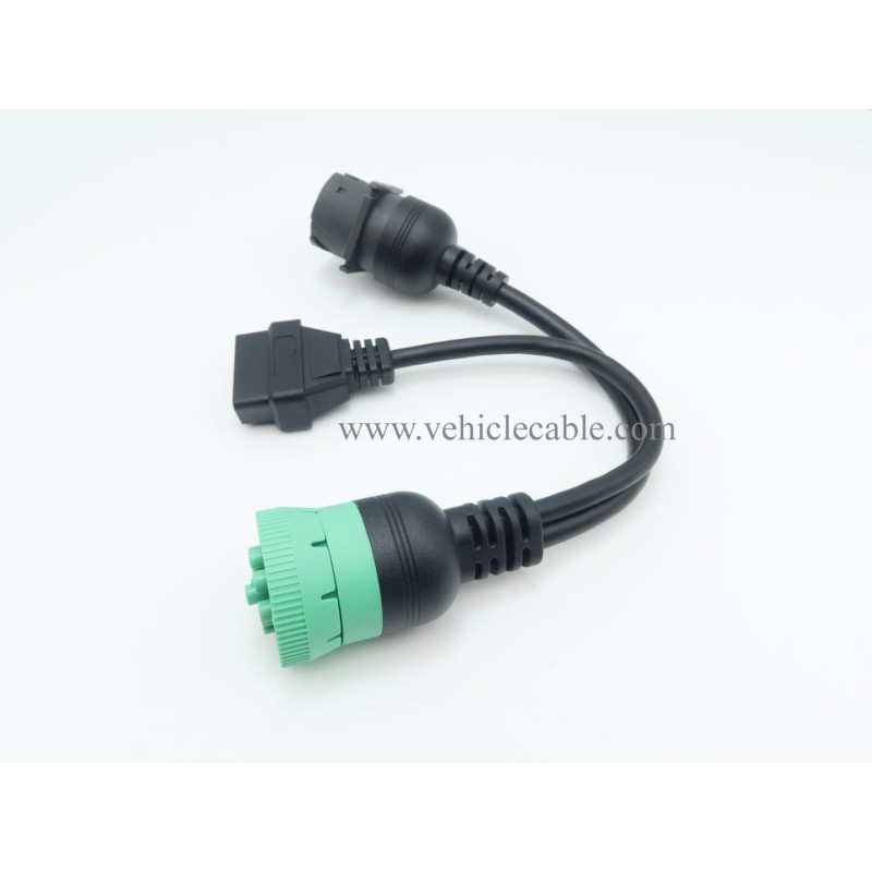 WBLD J1939 Male to J1939 Female and OBD2 Female Cable Working for Both J1939 Type1 and Type 2 for Freightliner ELD Fleet Management (1) 
