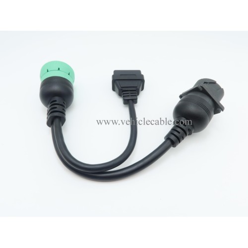 WBLD J1939 Male to J1939 Female and OBD2 Female Cable Working for Both J1939 Type1 and Type 2 for Freightliner ELD Fleet Management (1)