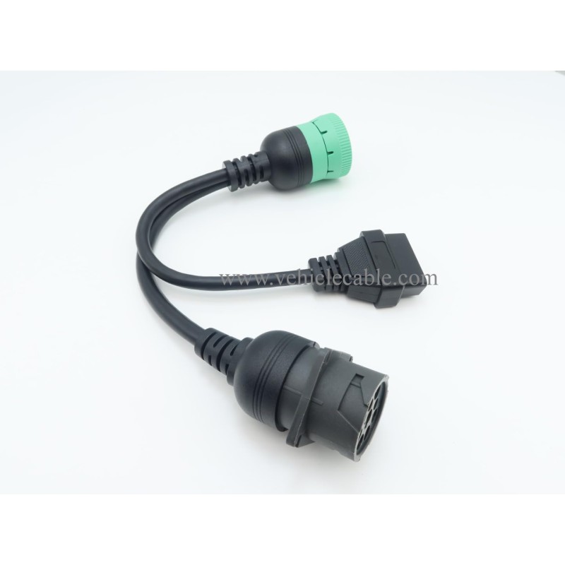 WBLD J1939 Male to J1939 Female and OBD2 Female Cable Working for Both J1939 Type1 and Type 2 for Freightliner ELD Fleet Management (1) 