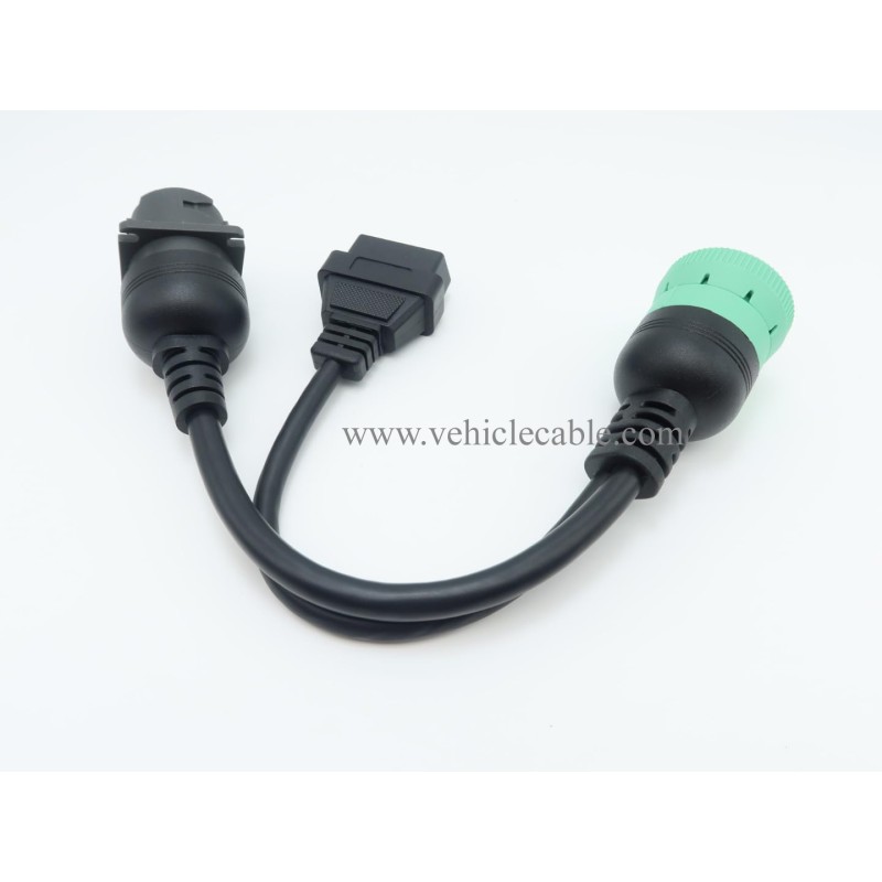 WBLD J1939 Male to J1939 Female and OBD2 Female Cable Working for Both J1939 Type1 and Type 2 for Freightliner ELD Fleet Management (1) 