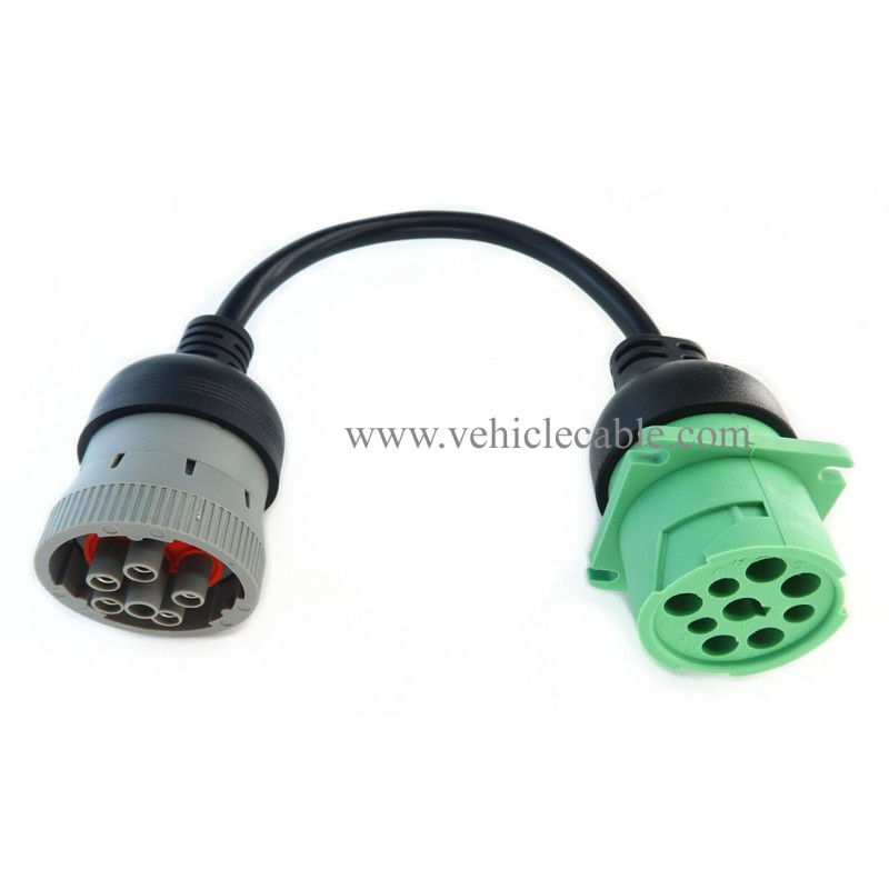 J1708 to J1939 Adapter 6pin to 9pin Cable for Truck Freightliner 