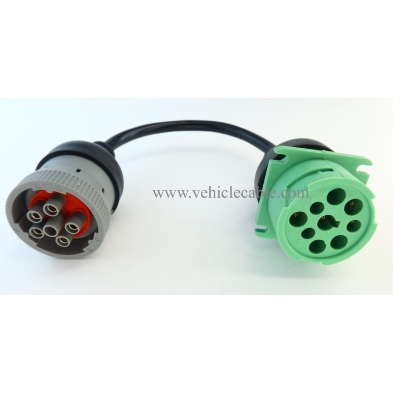 J1708 to J1939 Adapter 6pin to 9pin Cable for Truck Freightliner 
