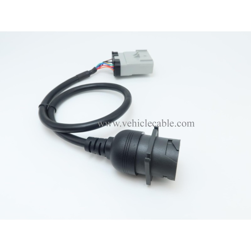 WBLD 14pin RP1226 Male to J1939 Type 1 Female Black 9 Pin Connector Adapter Cable 