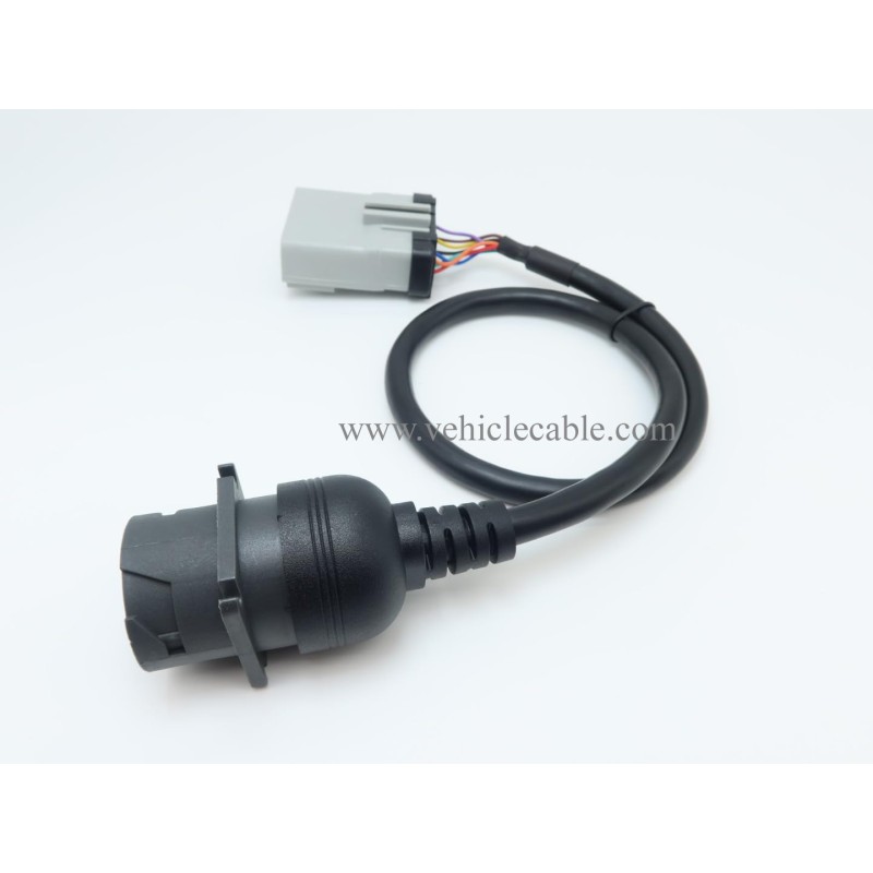 WBLD 14pin RP1226 Male to J1939 Type 1 Female Black 9 Pin Connector Adapter Cable 