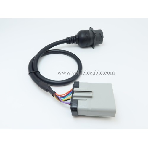 WBLD 14pin RP1226 Male to J1939 Type 1 Female Black 9 Pin Connector Adapter Cable