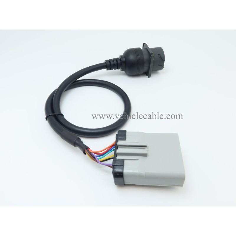 WBLD 14pin RP1226 Male to J1939 Type 1 Female Black 9 Pin Connector Adapter Cable 
