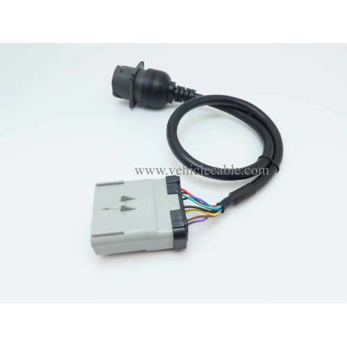 WBLD 14pin RP1226 Male to J1939 Type 1 Female Black 9 Pin Connector Adapter Cable
