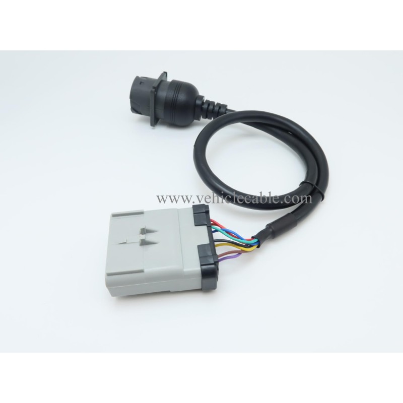WBLD 14pin RP1226 Male to J1939 Type 1 Female Black 9 Pin Connector Adapter Cable 