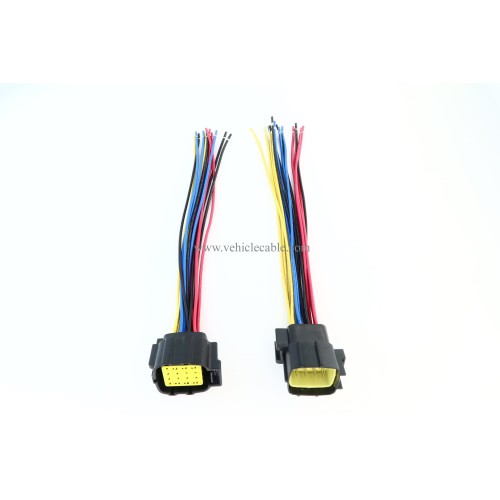 Automotive Wiring Harness Connector Auto Waterproof Connector 16Pin 368047-1 and 368050-1 Plug Pigtail