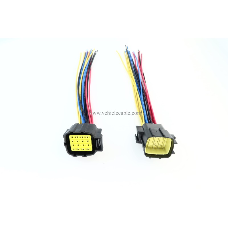 Automotive Wiring Harness Connector Auto Waterproof Connector 16Pin 368047-1 and 368050-1 Plug Pigtail 